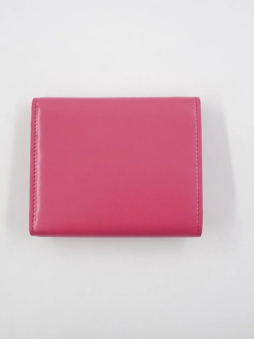 Saint Laurent Women's Trifold Wallet In Smooth Pink Leather With Gold Accents - Picture 6 of 15